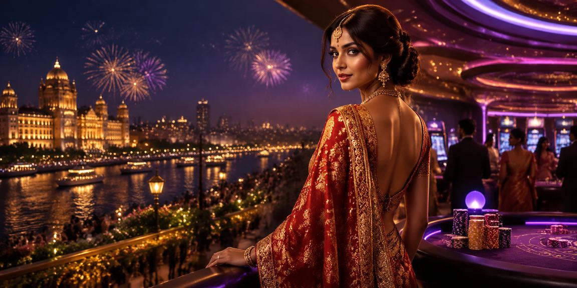 Indian woman enjoying sports betting on her mobile device